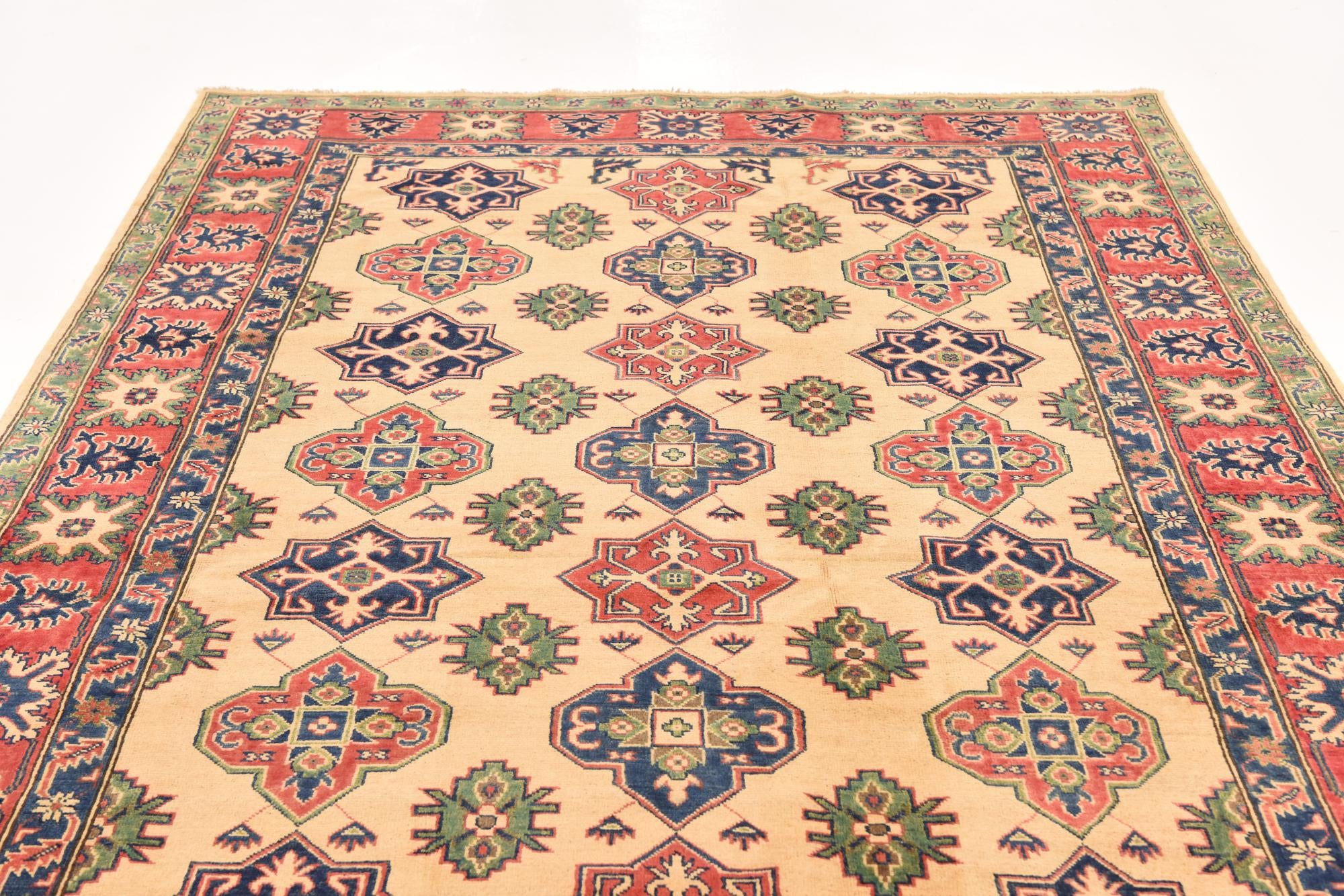 6' 7 x 9' 6 Hand Knotted Kazak Rug
