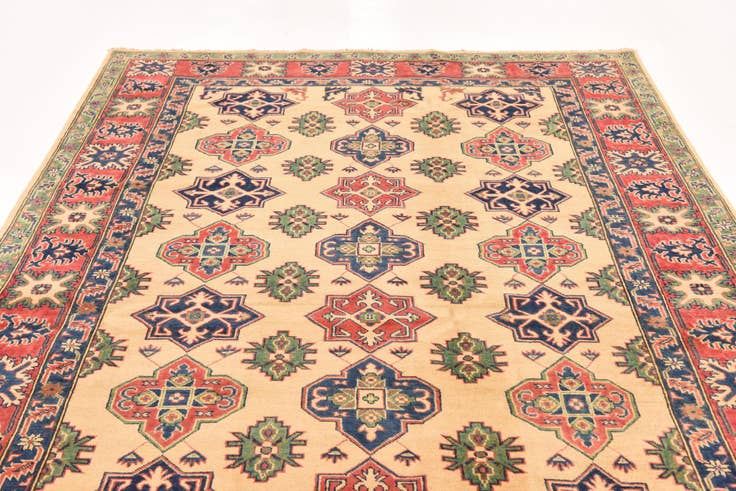 Detail image of 6' 7 x 9' 6 Hand Knotted Kazak Rug