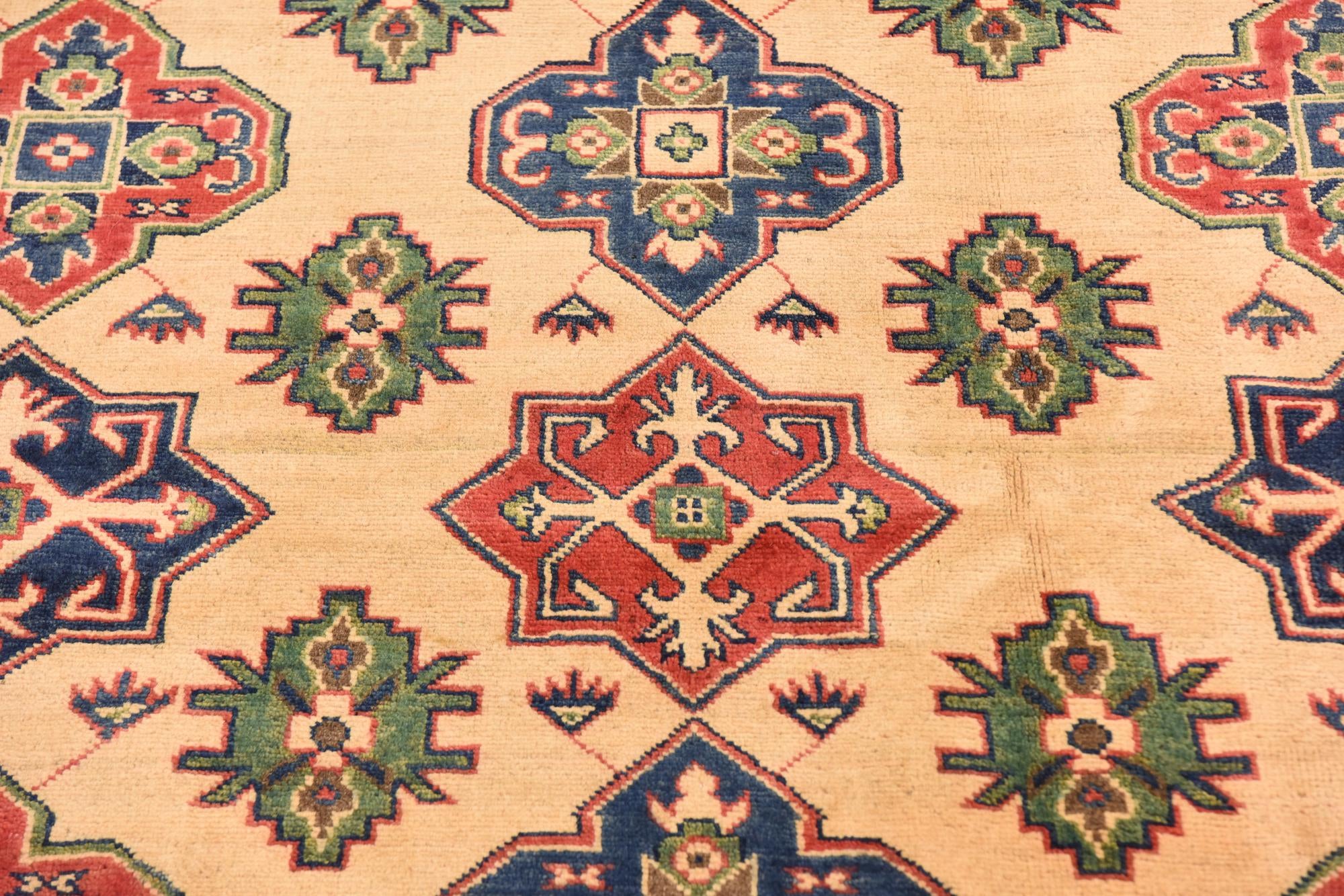 6' 7 x 9' 6 Hand Knotted Kazak Rug