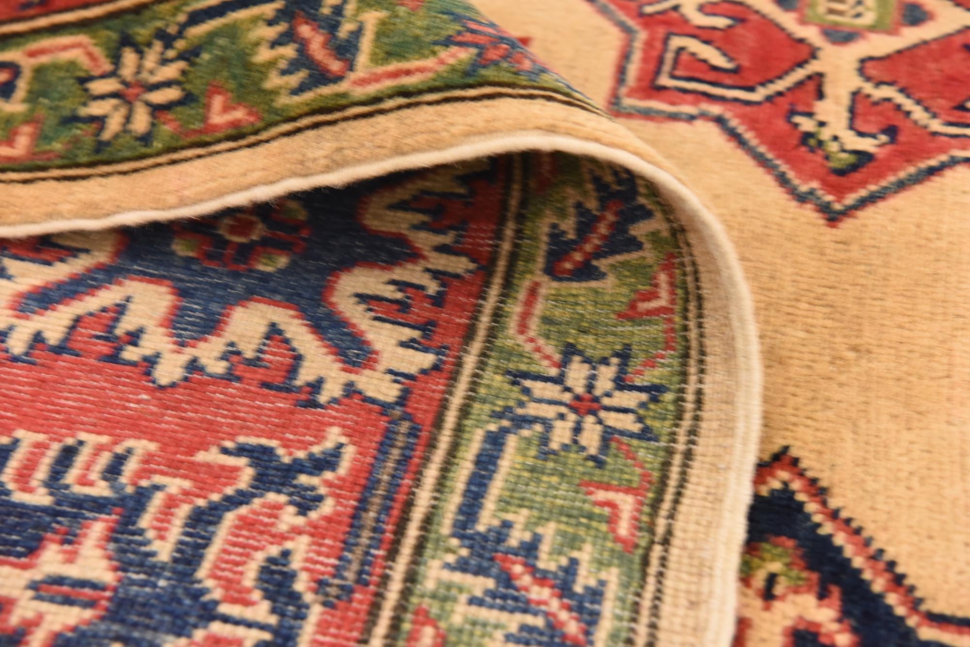 6' 7 x 9' 6 Hand Knotted Kazak Rug