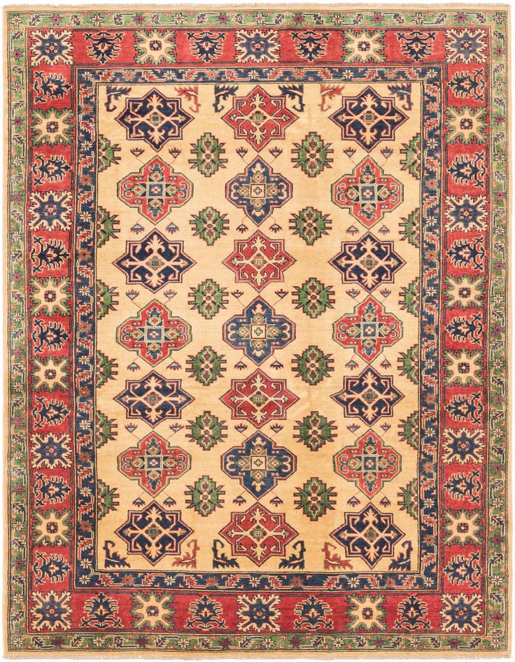 Detail image of 6' 7 x 9' 6 Hand Knotted Kazak Rug