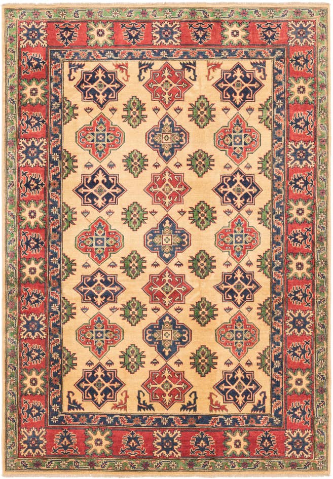Detail image of 6' 7 x 9' 6 Hand Knotted Kazak Rug