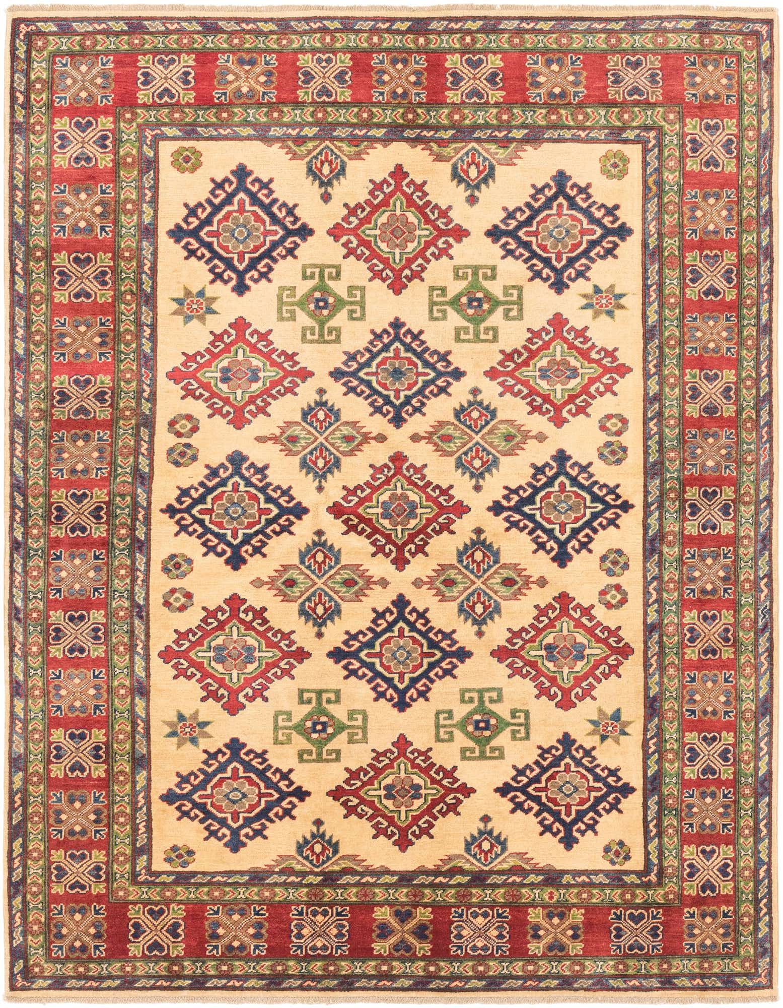 6' 9 x 9' 3 Hand Knotted Kazak Rug