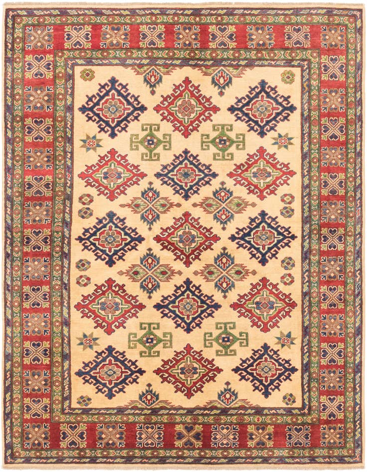 Detail image of 6' 9 x 9' 3 Hand Knotted Kazak Rug