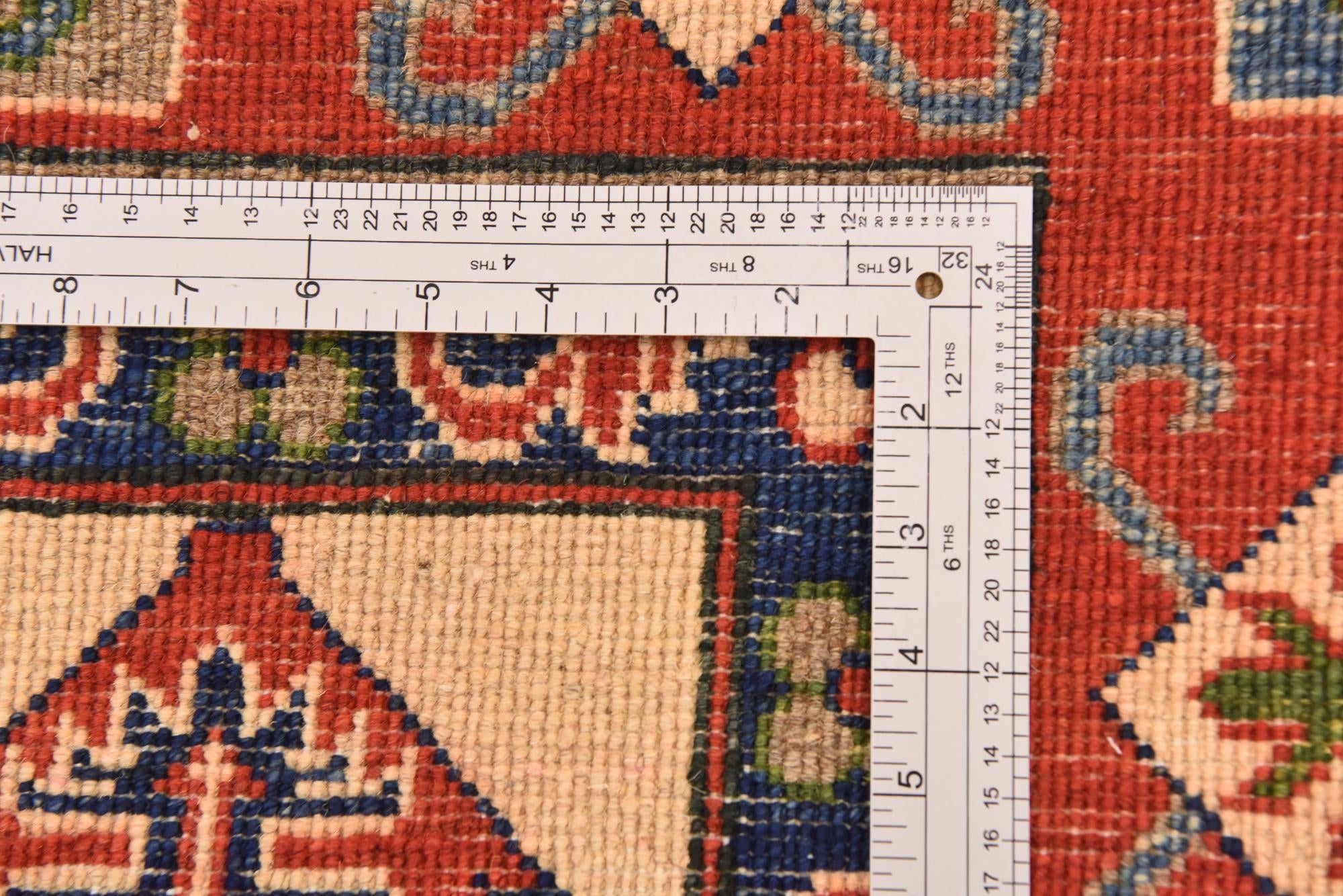 6' x 9' Hand Knotted Kazak Rug