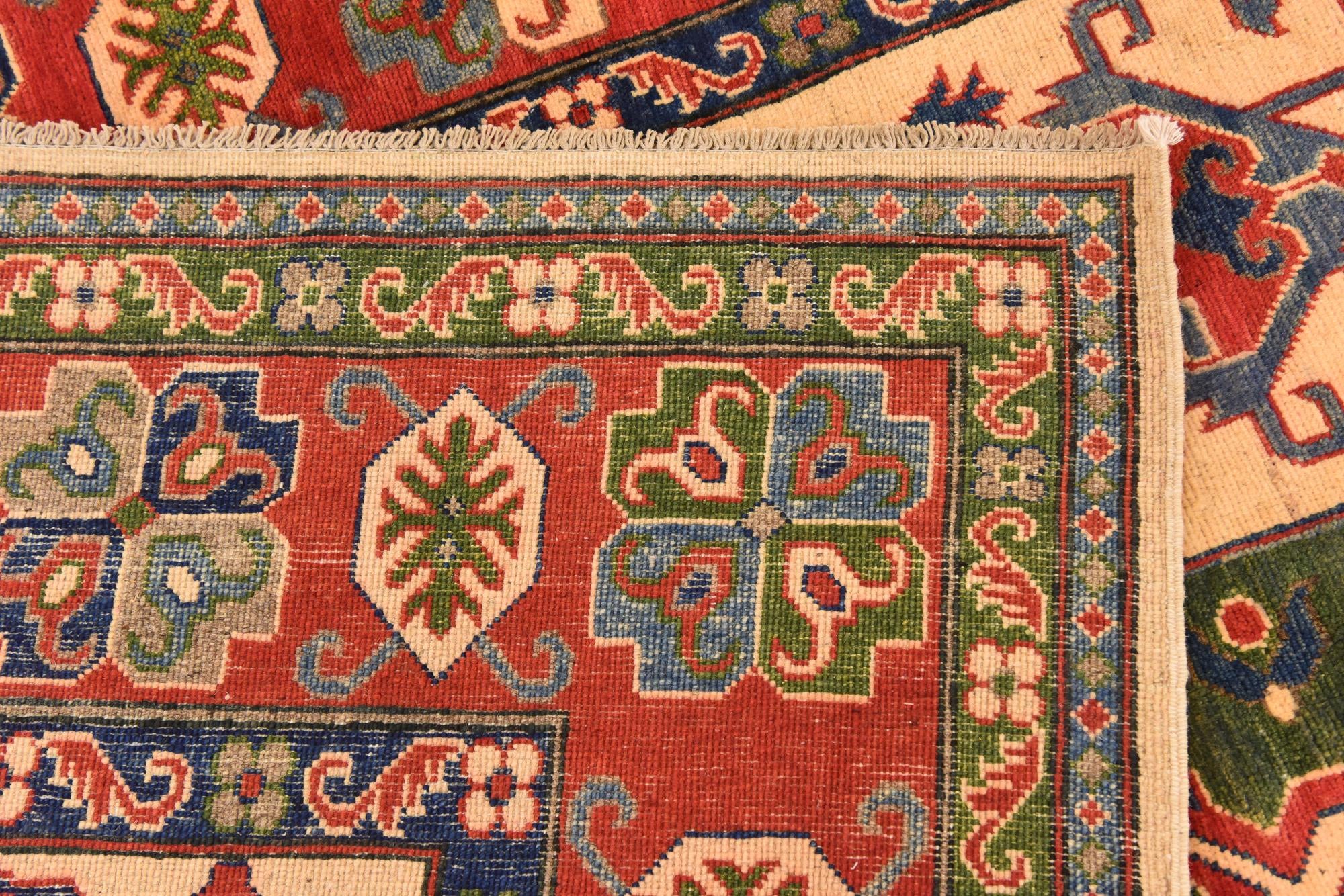 6' x 9' Hand Knotted Kazak Rug