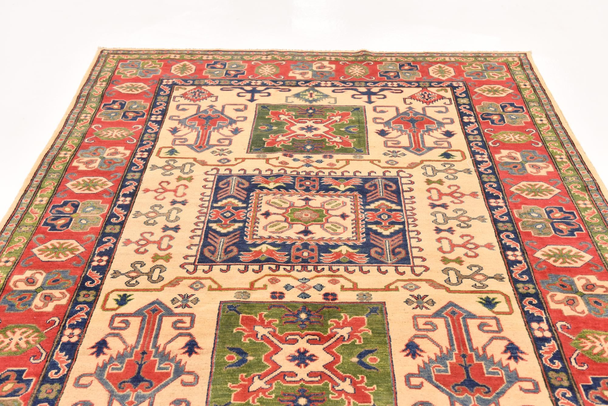 6' x 9' Hand Knotted Kazak Rug