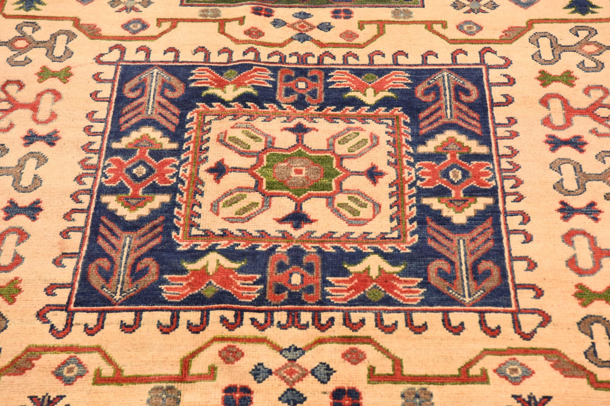 6' x 9' Hand Knotted Kazak Rug