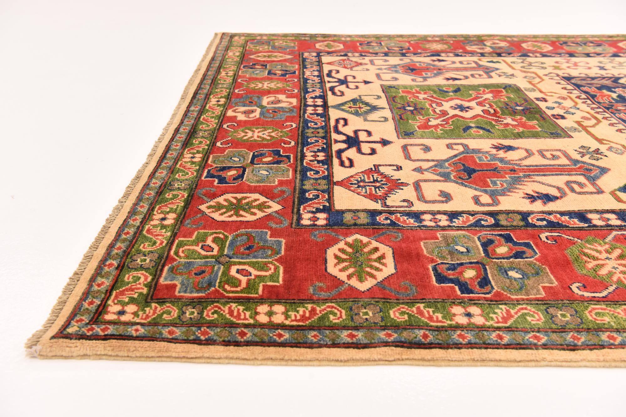 6' x 9' Hand Knotted Kazak Rug