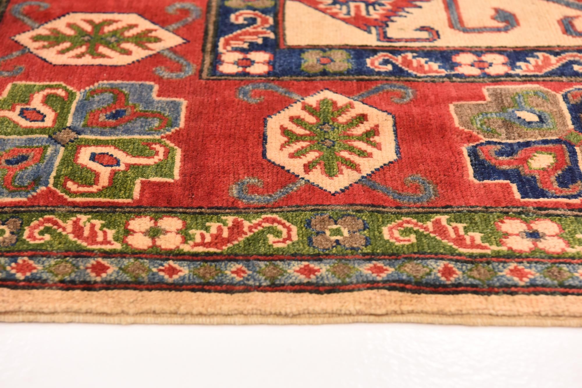6' x 9' Hand Knotted Kazak Rug