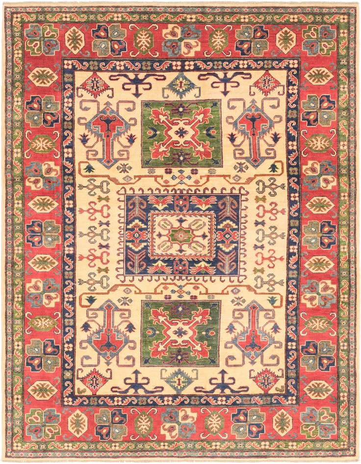 Detail image of 6' x 9' Hand Knotted Kazak Rug