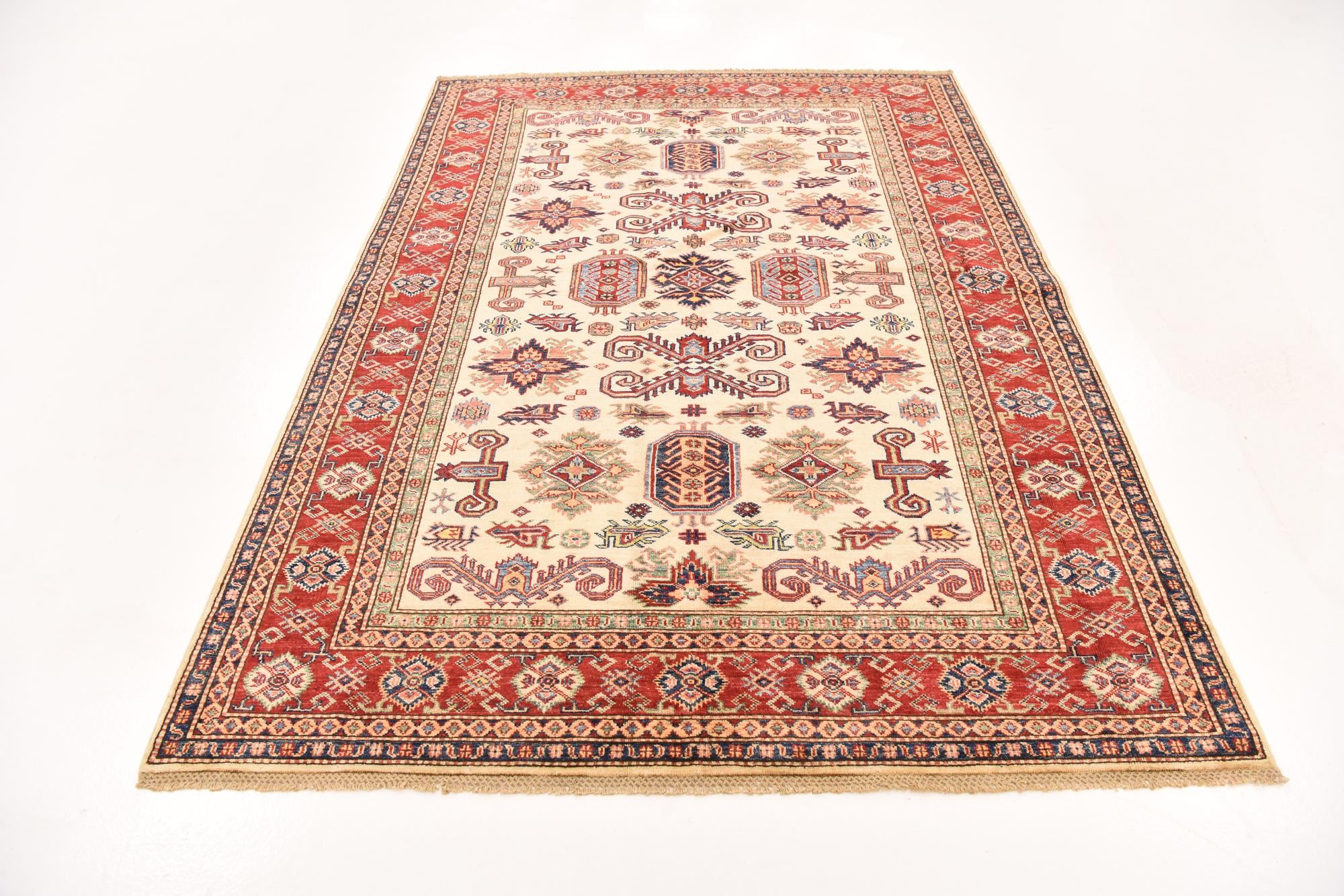 5' 7 x 8' 10 Hand Knotted Kazak Oriental Rug