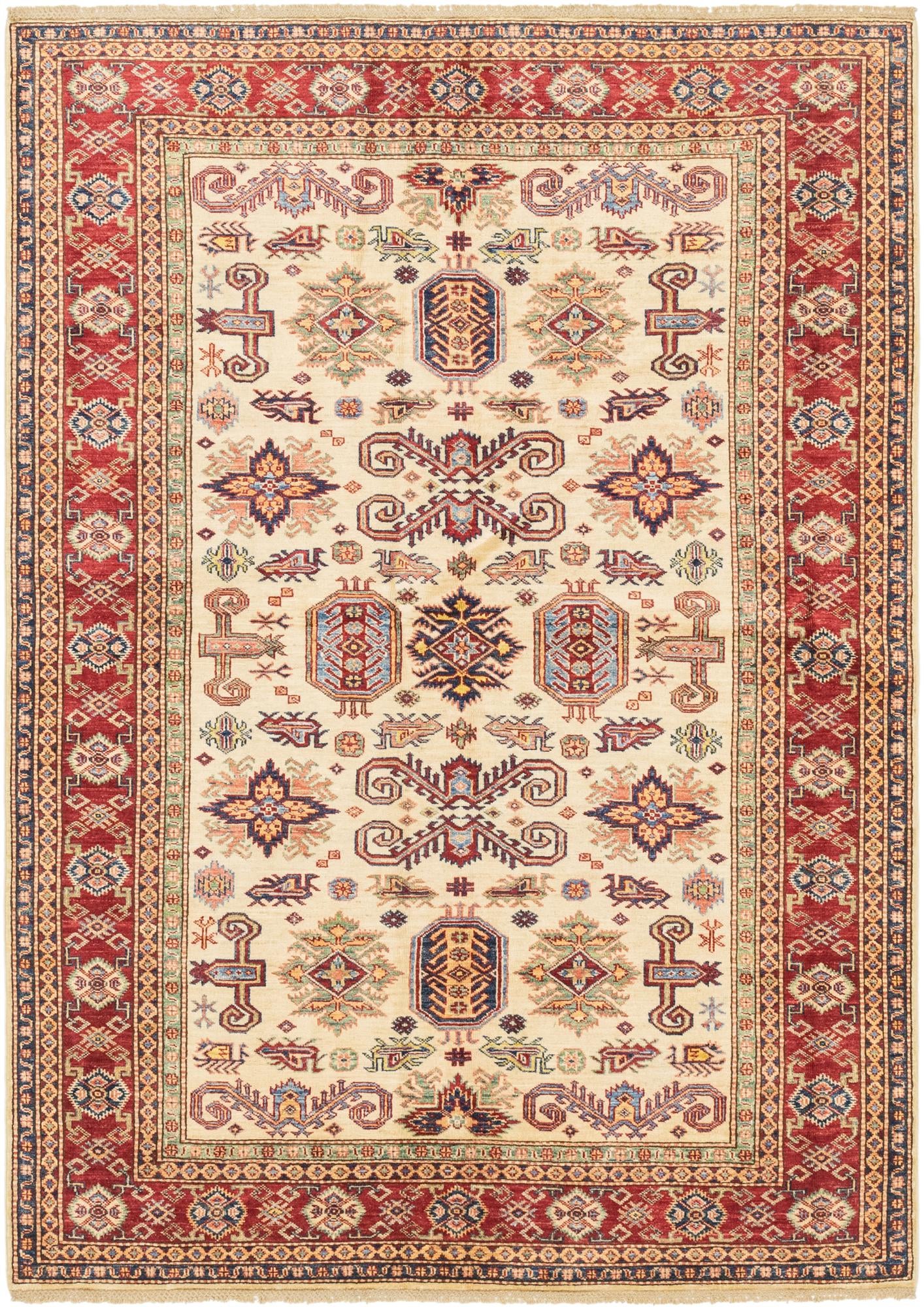 5' 7 x 8' 10 Hand Knotted Kazak Oriental Rug