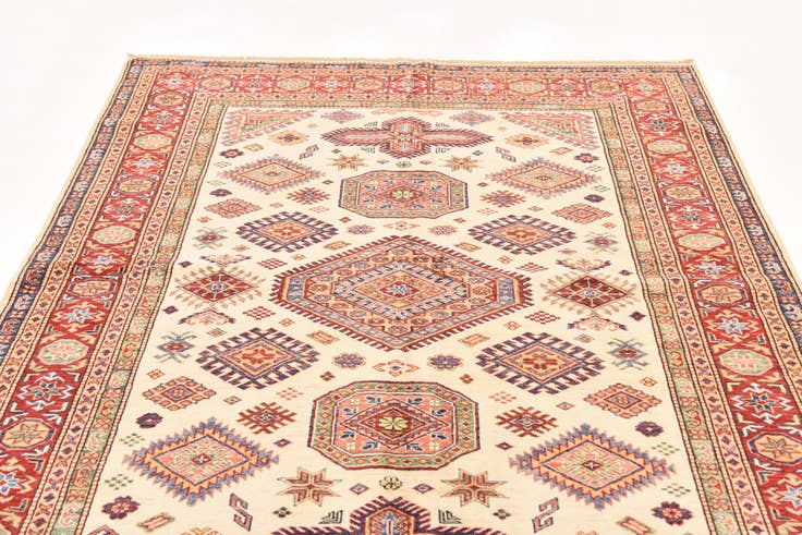 Detail image of 5' 6 x 7' 9 Hand Knotted Kazak Oriental Rug