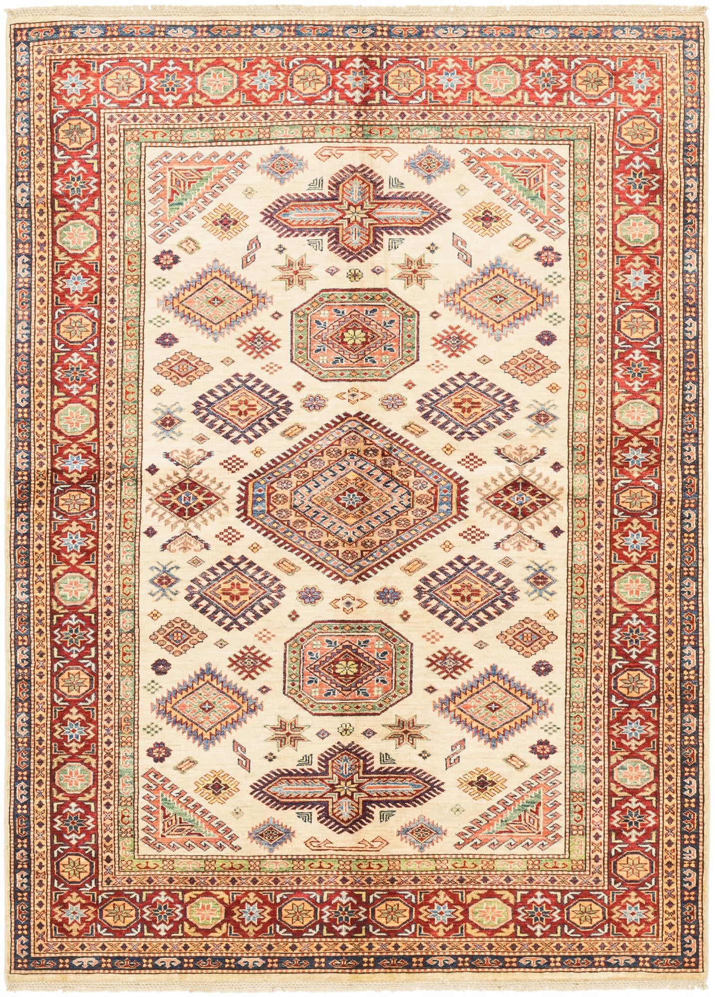 5' 6 x 7' 9 Hand Knotted Kazak Oriental Rug