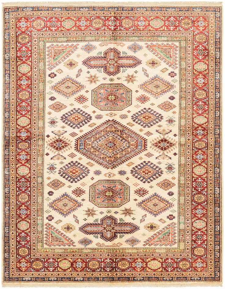 Detail image of 5' 6 x 7' 9 Hand Knotted Kazak Oriental Rug