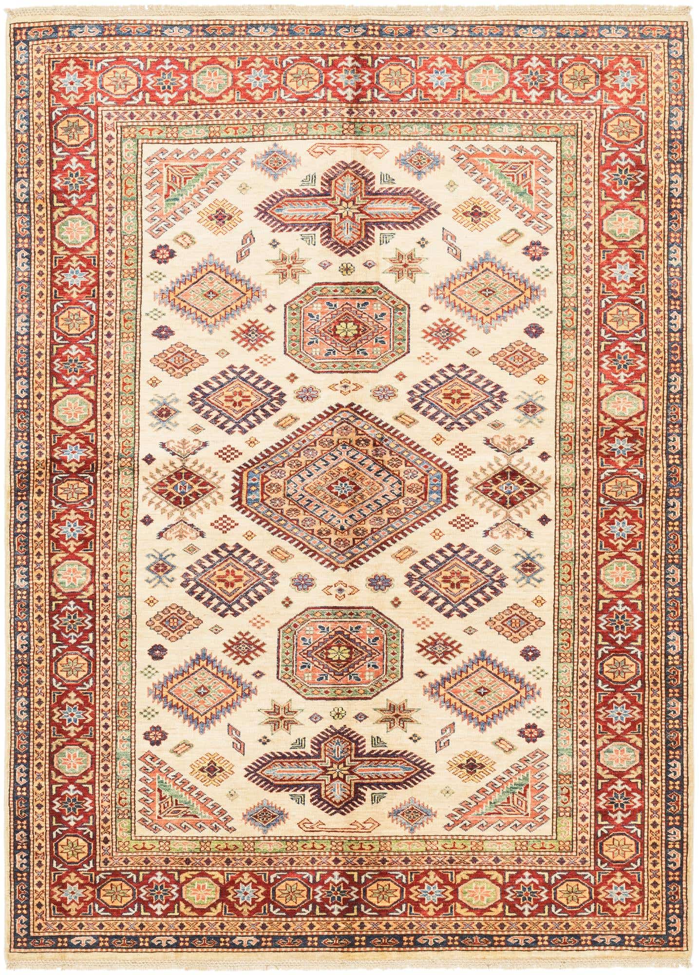5' 6 x 7' 9 Hand Knotted Kazak Oriental Rug
