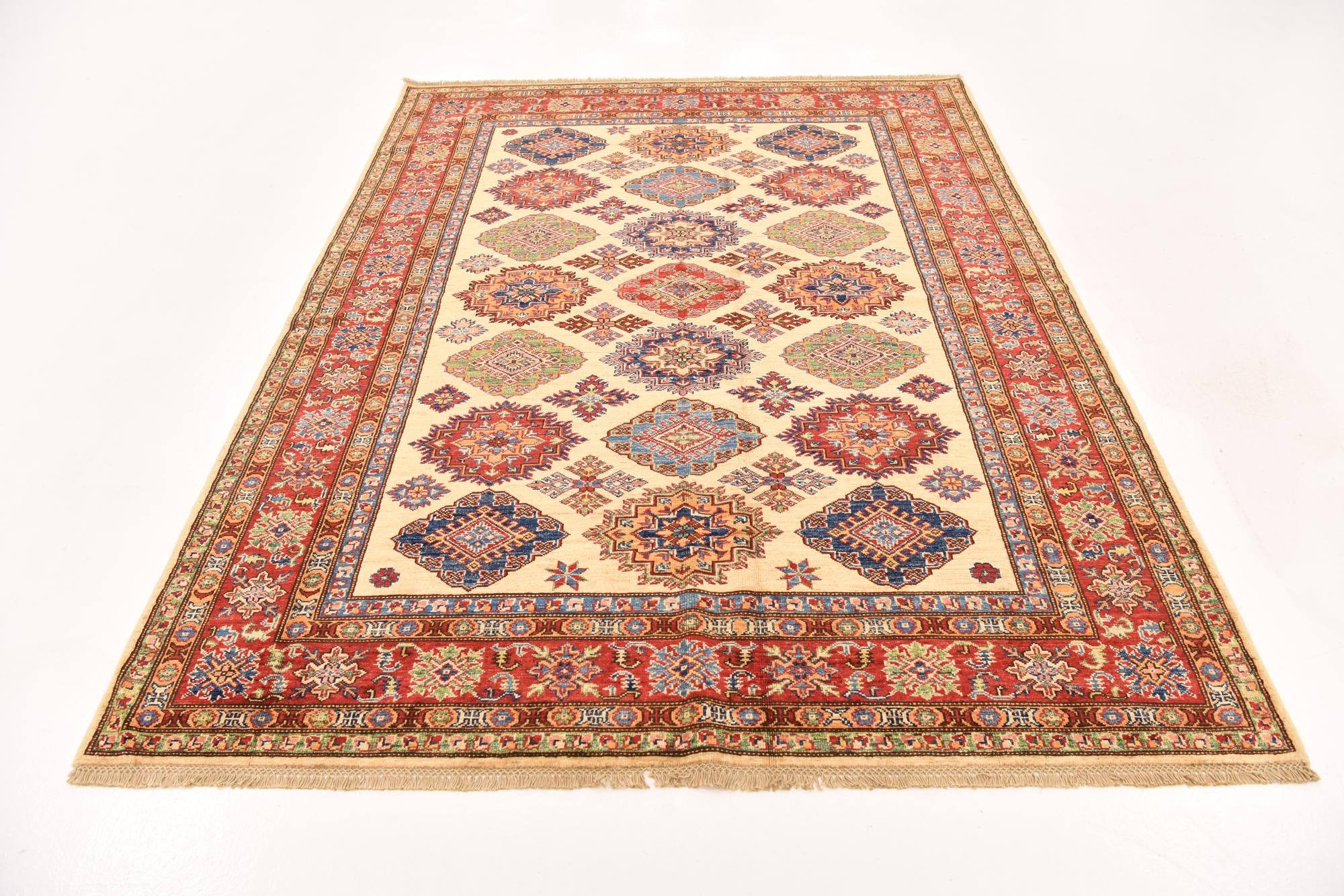 6' x 7' 11 Hand Knotted Kazak Oriental Rug