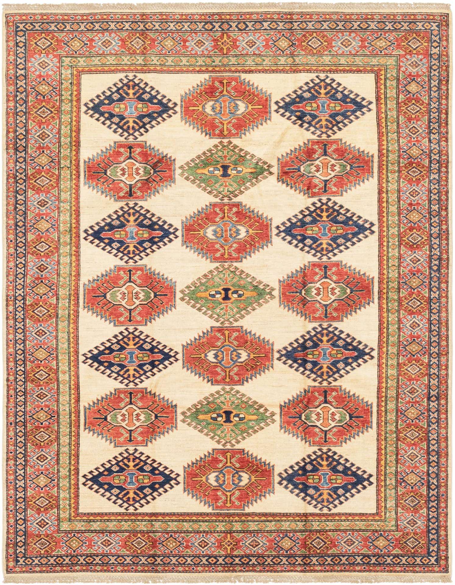 5' 8 x 7' 7 Hand Knotted Kazak Oriental Rug