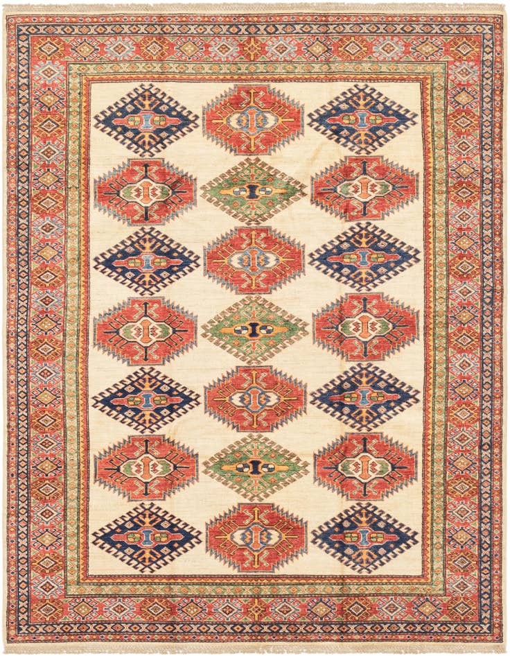Detail image of 5' 8 x 7' 7 Hand Knotted Kazak Oriental Rug