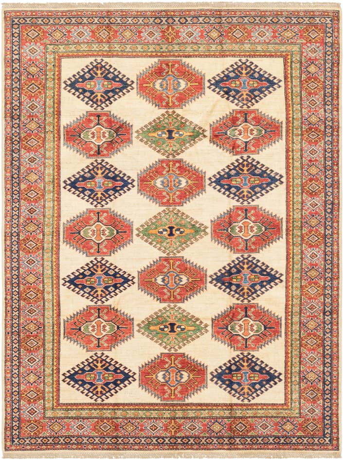Detail image of 5' 8 x 7' 7 Hand Knotted Kazak Oriental Rug