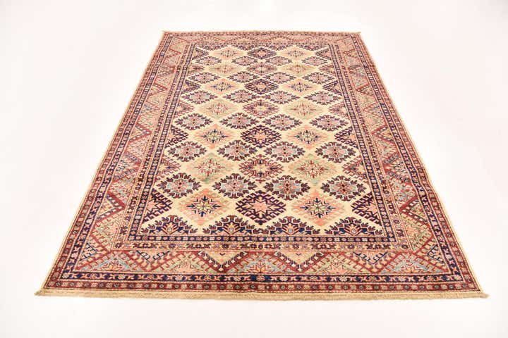 5' 8 x 8' 3 Hand Knotted Kazak Oriental Rug