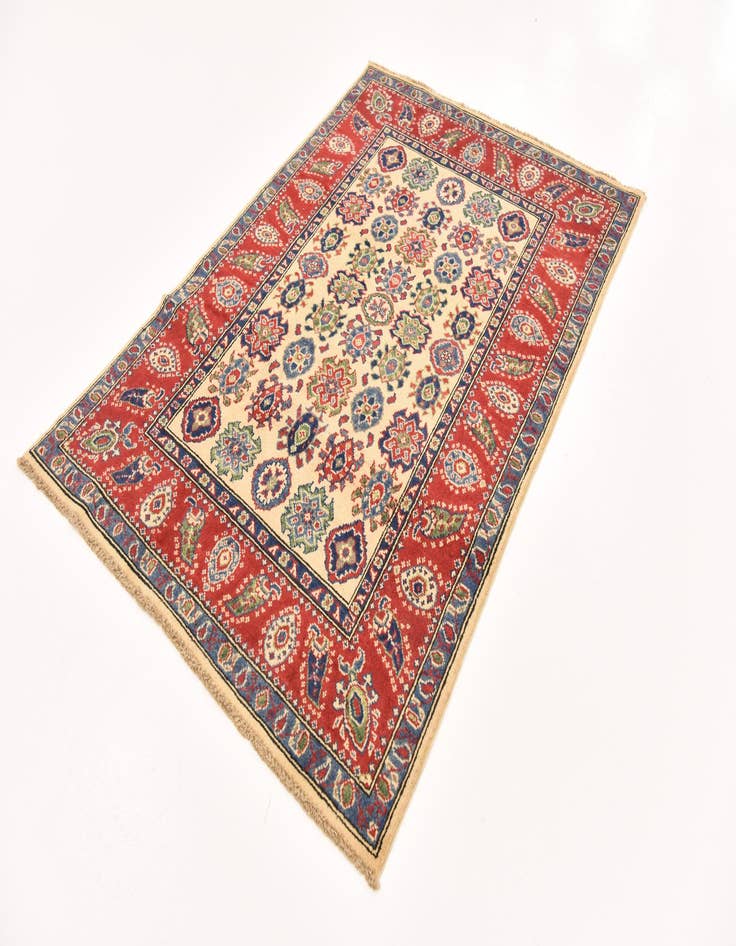 Detail image of 4' x 5' 10 Hand Knotted Kazak Rug