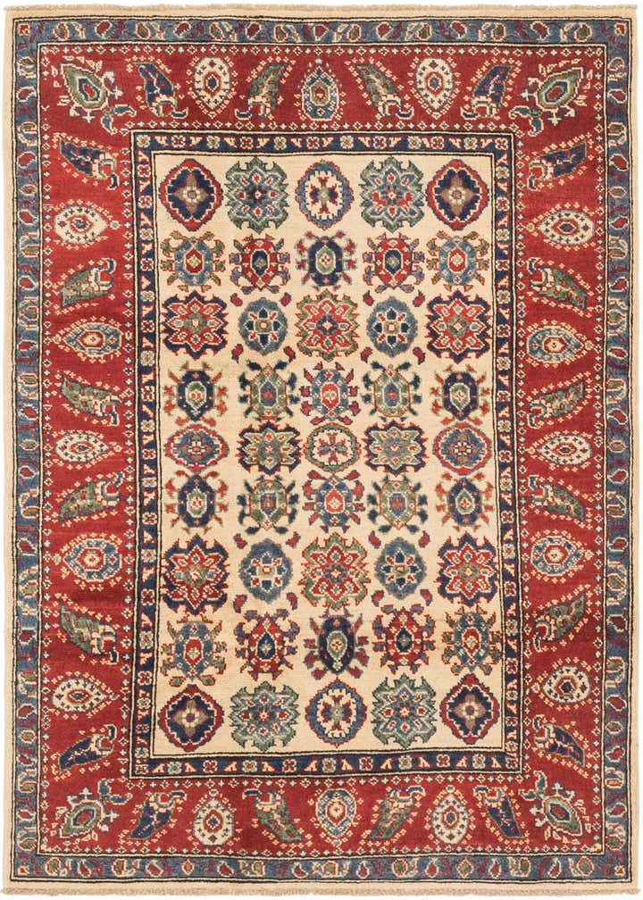 4' x 5' 10 Hand Knotted Kazak Rug