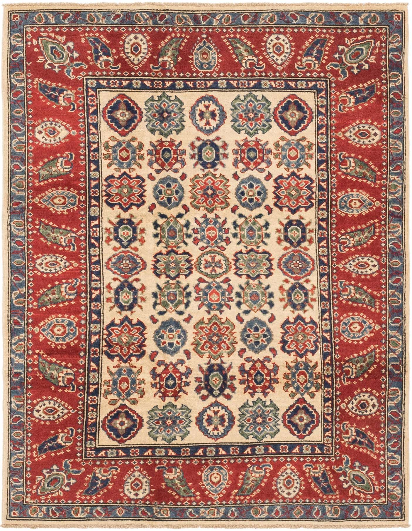 4' x 5' 10 Hand Knotted Kazak Rug