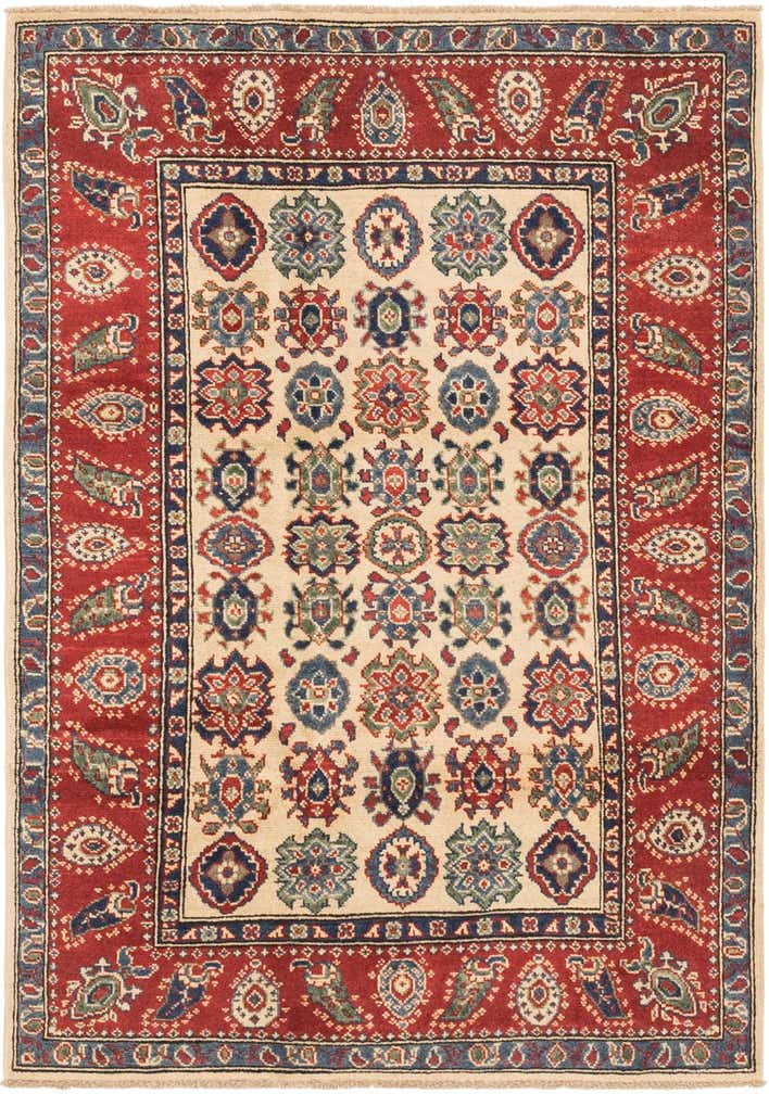 4' x 5' 10 Hand Knotted Kazak Rug