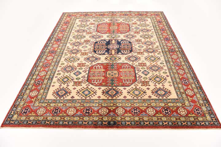 6' x 7' 6 Hand Knotted Kazak Oriental Rug