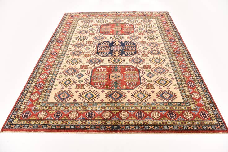 Detail image of 6' x 7' 6 Hand Knotted Kazak Oriental Rug