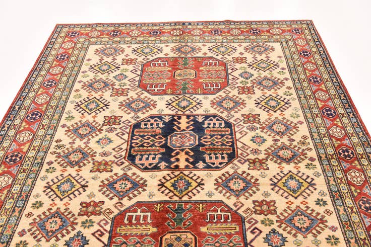 Detail image of 6' x 7' 6 Hand Knotted Kazak Oriental Rug