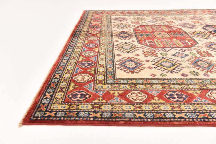 6' x 7' 6 Hand Knotted Kazak Oriental Rug