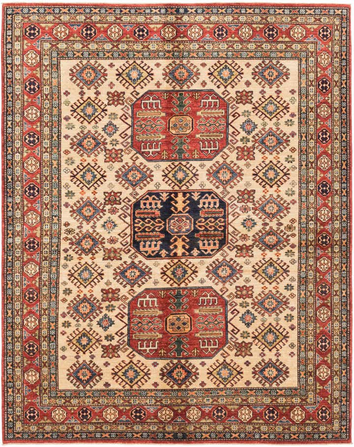 6' x 7' 6 Hand Knotted Kazak Oriental Rug