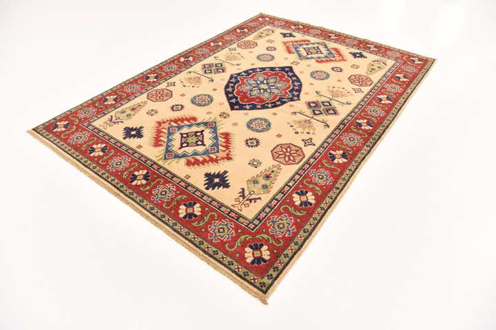 5' 6 x 7' 9 Hand Knotted Kazak Rug