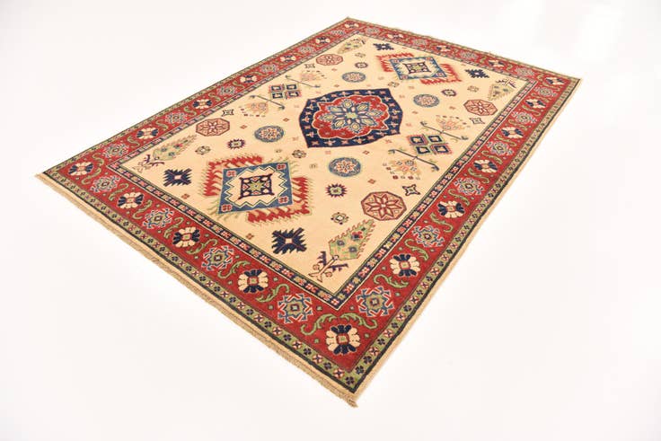 Detail image of 5' 6 x 7' 9 Hand Knotted Kazak Rug