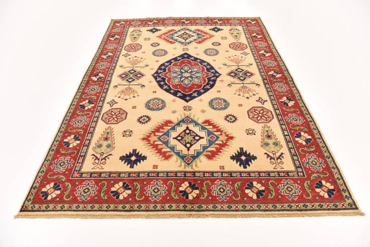 Detail image of 5' 6 x 7' 9 Hand Knotted Kazak Rug