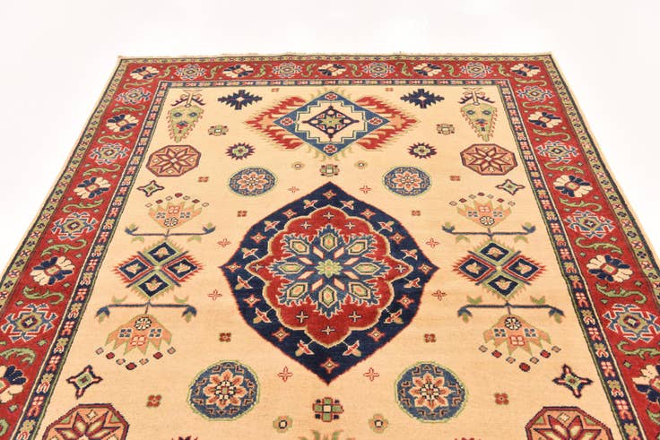 Detail image of 5' 6 x 7' 9 Hand Knotted Kazak Rug
