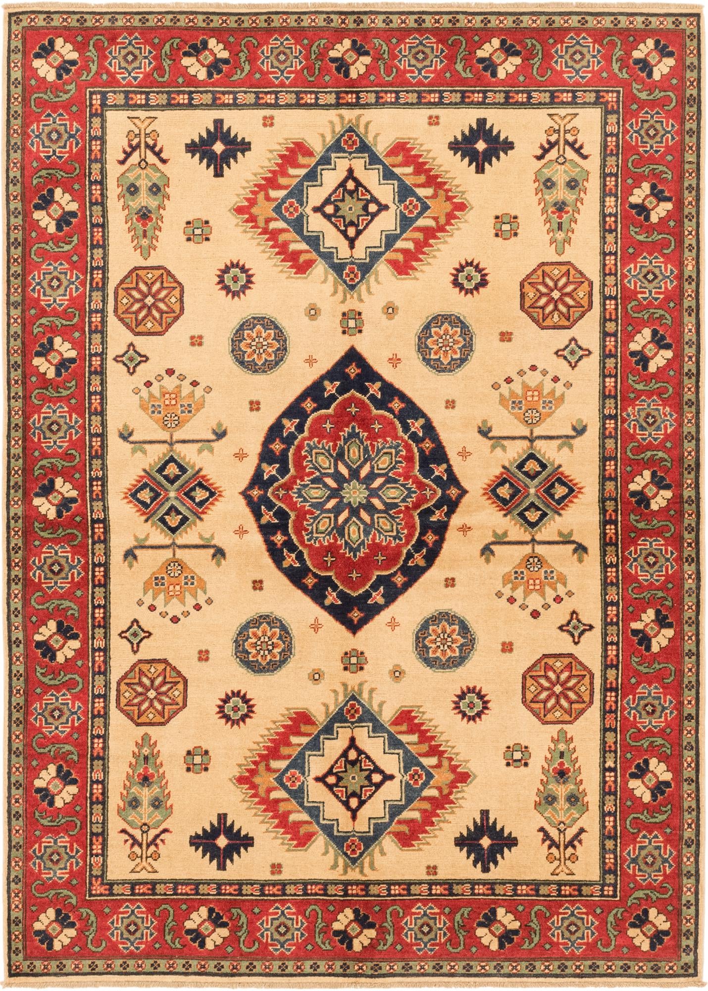 5' 6 x 7' 9 Hand Knotted Kazak Rug