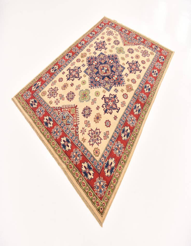Detail image of 5' 7 x 7' 10 Hand Knotted Kazak Rug