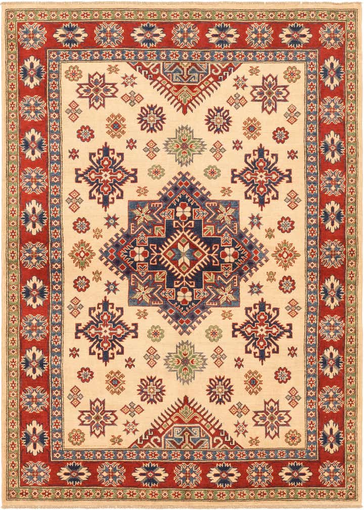 5' 7 x 7' 10 Hand Knotted Kazak Rug