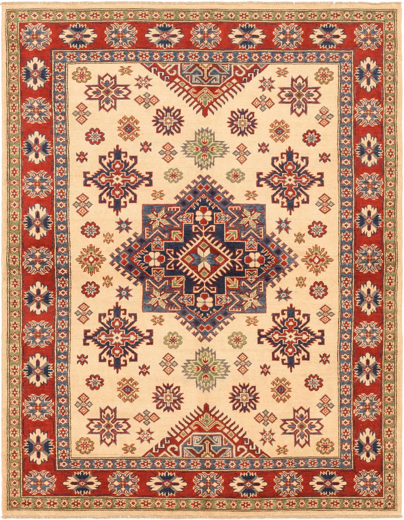 5' 7 x 7' 10 Hand Knotted Kazak Rug