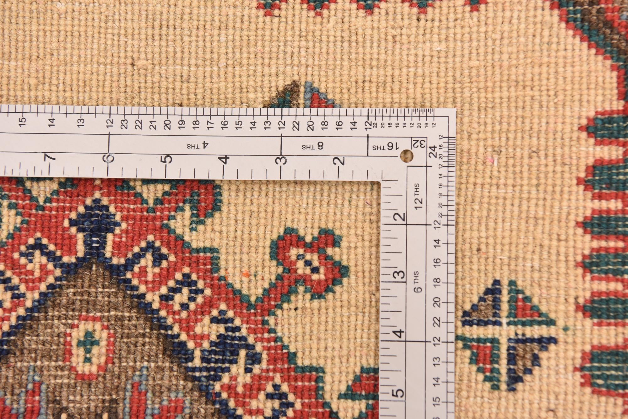 5' 9 x 7' 8 Hand Knotted Kazak Rug