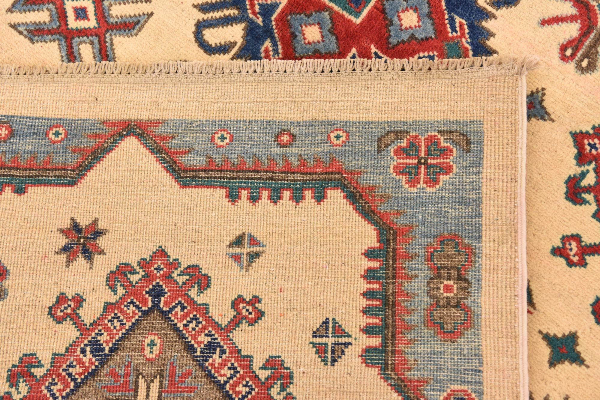 5' 9 x 7' 8 Hand Knotted Kazak Rug