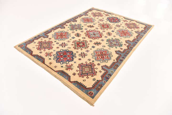 5' 9 x 7' 8 Hand Knotted Kazak Rug