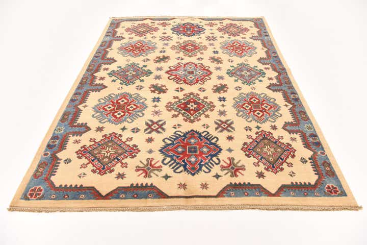 5' 9 x 7' 8 Hand Knotted Kazak Rug