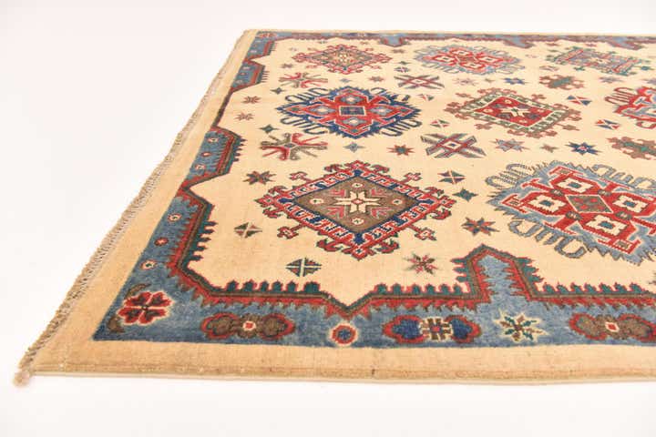 5' 9 x 7' 8 Hand Knotted Kazak Rug