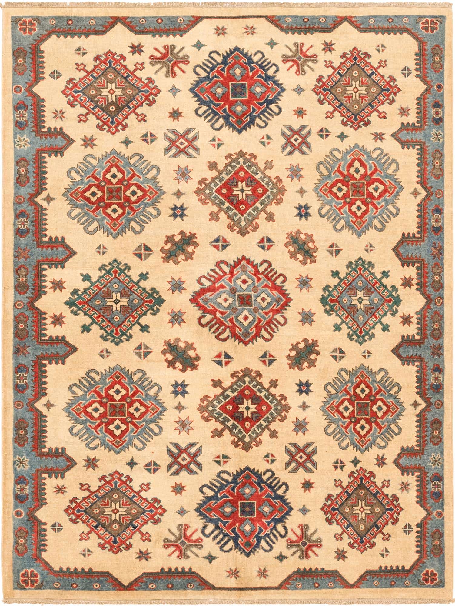 5' 9 x 7' 8 Hand Knotted Kazak Rug