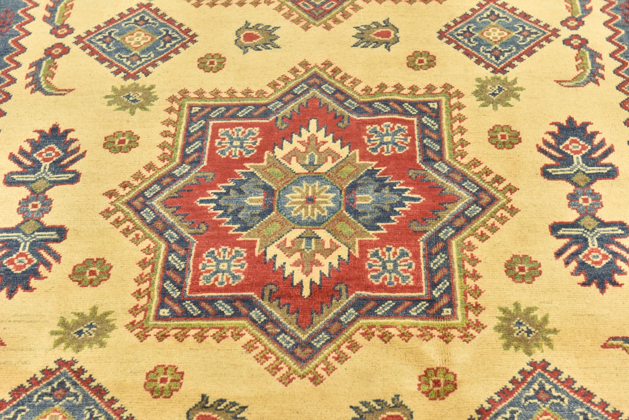 6' 8 x 10' Hand Knotted Kazak Rug